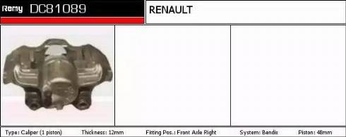Remy DC81089 - Гальмівний супорт autozip.com.ua