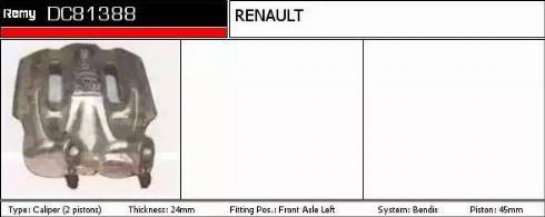 Remy DC81388 - Гальмівний супорт autozip.com.ua