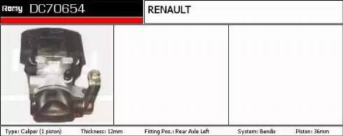 Remy DC70654 - Гальмівний супорт autozip.com.ua