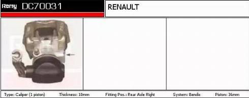 Remy DC70031 - Гальмівний супорт autozip.com.ua
