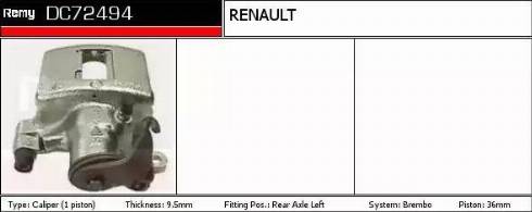 Remy DC72494 - Гальмівний супорт autozip.com.ua
