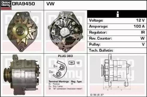 Remy DRA9450 - Генератор autozip.com.ua