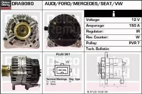 Remy DRA9080 - Генератор autozip.com.ua