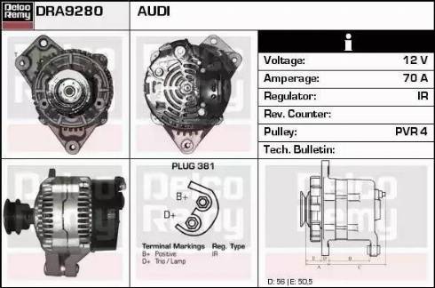 Remy DRA9280 - Генератор autozip.com.ua