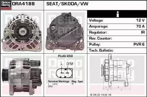 Remy DRA4188 - Генератор autozip.com.ua