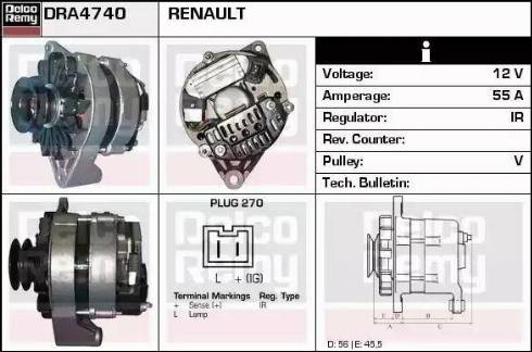 Remy DRA4740 - Генератор autozip.com.ua