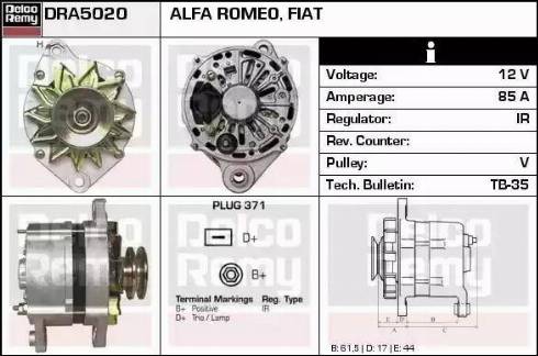 Remy DRA5020 - Генератор autozip.com.ua