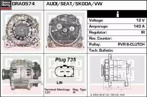 Remy DRA0574 - Генератор autozip.com.ua