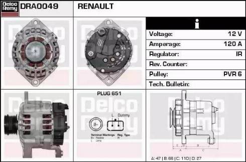 Remy DRA0049 - Генератор autozip.com.ua