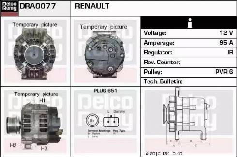 Remy DRA0077 - Генератор autozip.com.ua