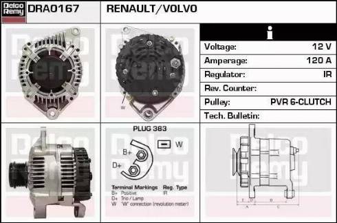 Remy DRA0167 - Генератор autozip.com.ua