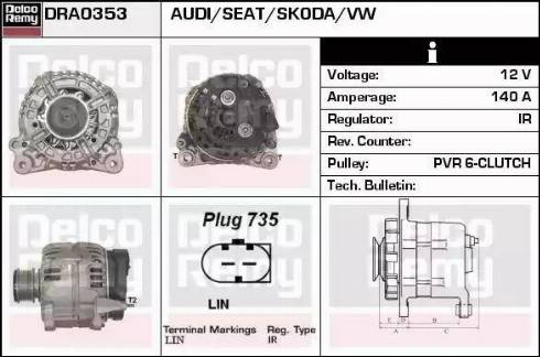 Remy DRA0353 - Генератор autozip.com.ua