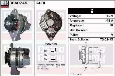 Remy DRA0740 - Генератор autozip.com.ua