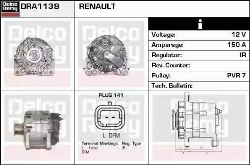 Remy DRA1139 - Генератор autozip.com.ua