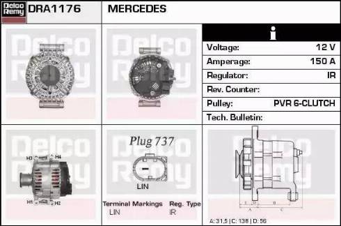 Remy DRA1176 - Генератор autozip.com.ua