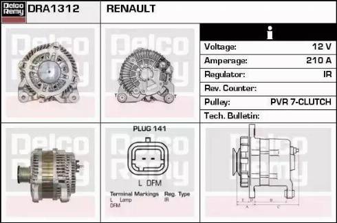 Remy DRA1312 - Генератор autozip.com.ua