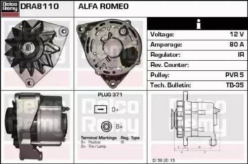 Remy DRA8110 - Генератор autozip.com.ua