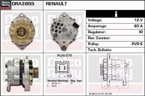 Remy DRA3955 - Генератор autozip.com.ua