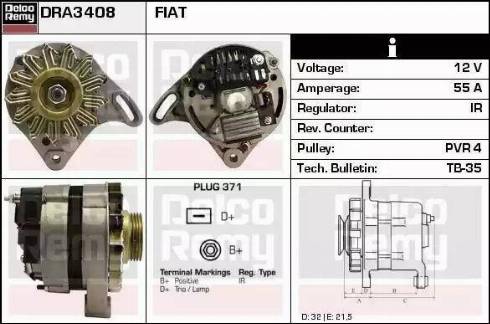 Remy DRA3408N - Генератор autozip.com.ua