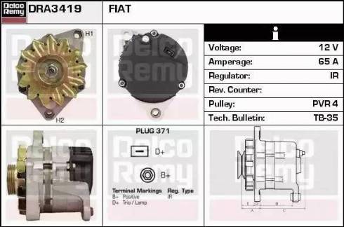 Remy DRA3419 - Генератор autozip.com.ua