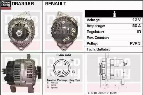 Remy DRA3486 - Генератор autozip.com.ua