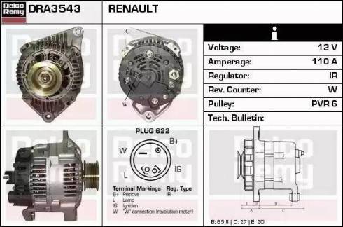 Remy DRA3543 - Генератор autozip.com.ua