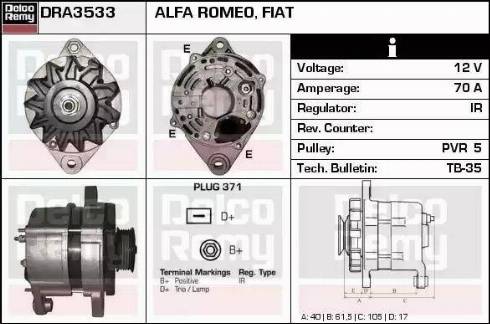 Remy DRA3533 - Генератор autozip.com.ua