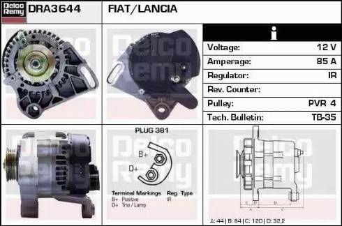 Remy DRA3644 - Генератор autozip.com.ua