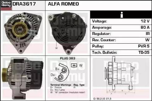 Remy DRA3617 - Генератор autozip.com.ua