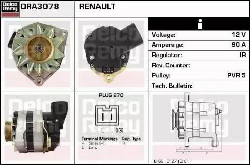 Remy DRA3078 - Генератор autozip.com.ua