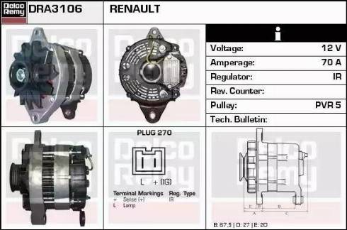 Remy DRA3106 - Генератор autozip.com.ua