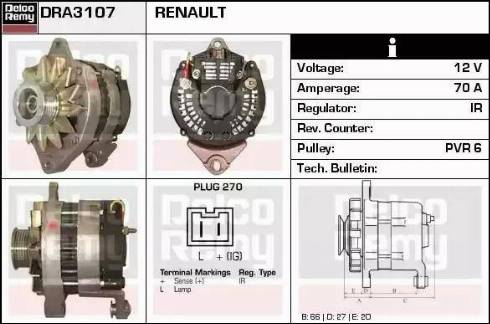 Remy DRA3107 - Генератор autozip.com.ua