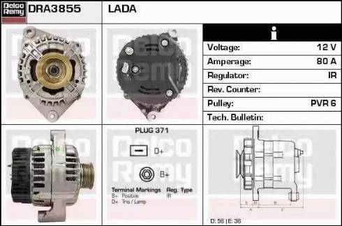 Remy DRA3855 - Генератор autozip.com.ua