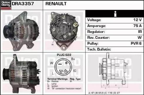 Remy DRA3357 - Генератор autozip.com.ua