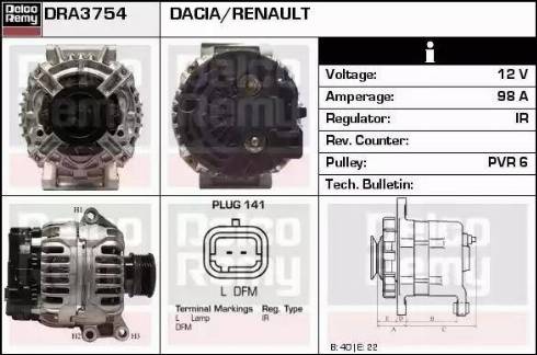 Remy DRA3754 - Генератор autozip.com.ua