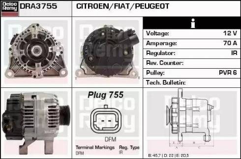 Remy DRA3755 - Генератор autozip.com.ua