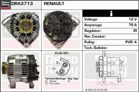 Remy DRA3713 - Генератор autozip.com.ua