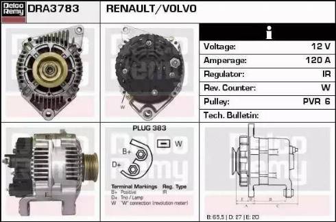 Remy DRA3783 - Генератор autozip.com.ua