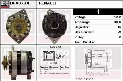 Remy DRA3734 - Генератор autozip.com.ua