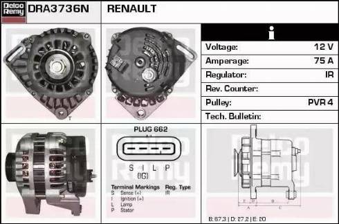 Remy DRA3736N - Генератор autozip.com.ua