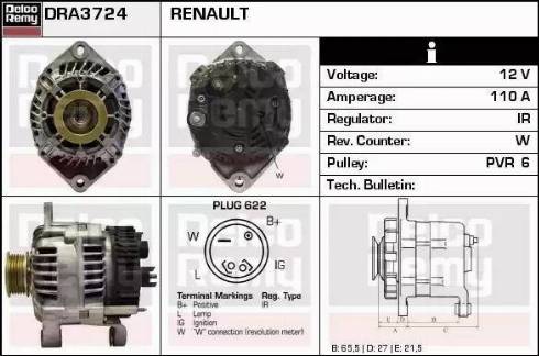 Remy DRA3724 - Генератор autozip.com.ua