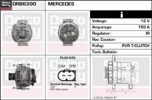 Remy DRB6300 - Генератор autozip.com.ua