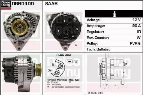 Remy DRB0400 - Генератор autozip.com.ua