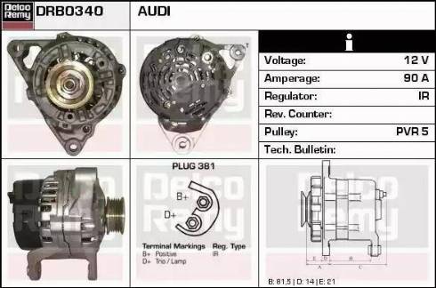 Remy DRB0340 - Генератор autozip.com.ua