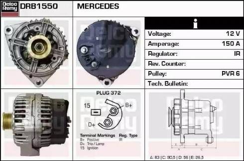 Remy DRB1550 - Генератор autozip.com.ua