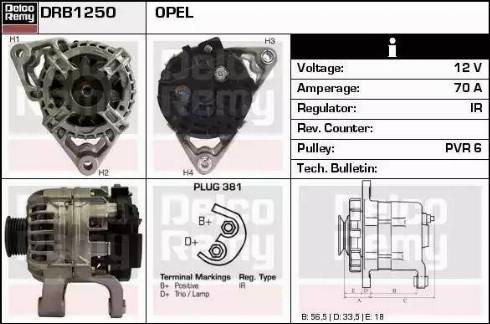 Remy DRB1250 - Генератор autozip.com.ua