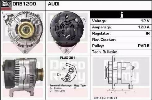 Remy DRB1200 - Генератор autozip.com.ua