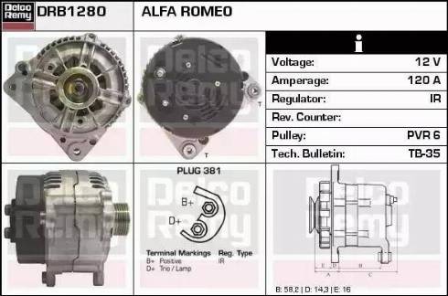 Remy DRB1280 - Генератор autozip.com.ua