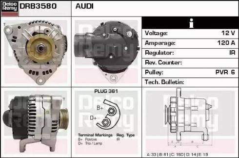 Remy DRB3580 - Генератор autozip.com.ua