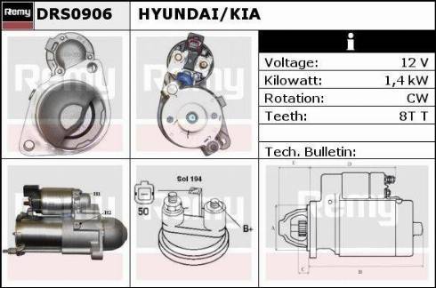 Remy DRS0906 - Стартер autozip.com.ua